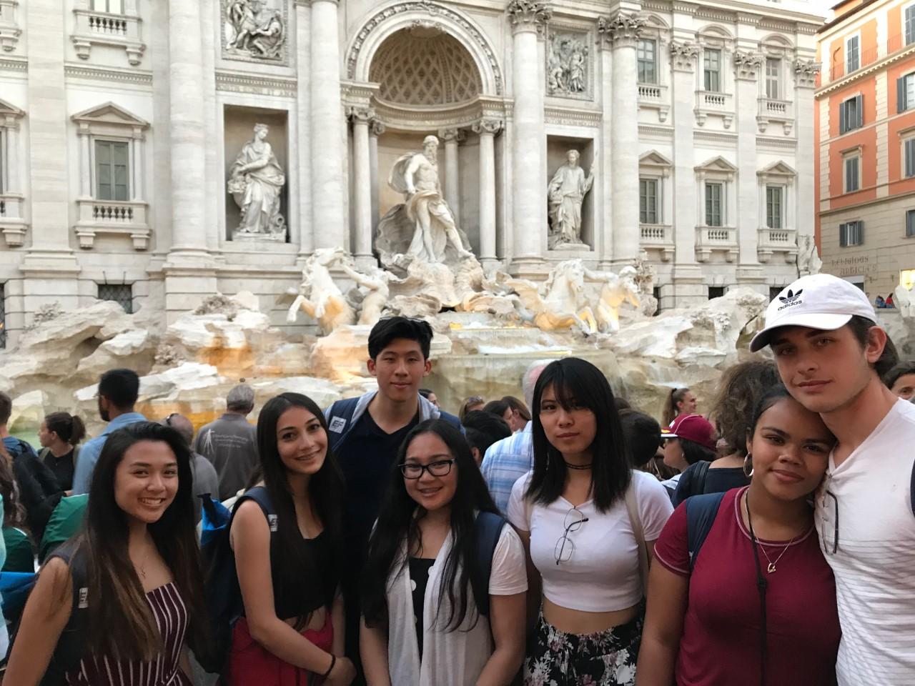 Mr. Padilla and El Camino High students in Rome