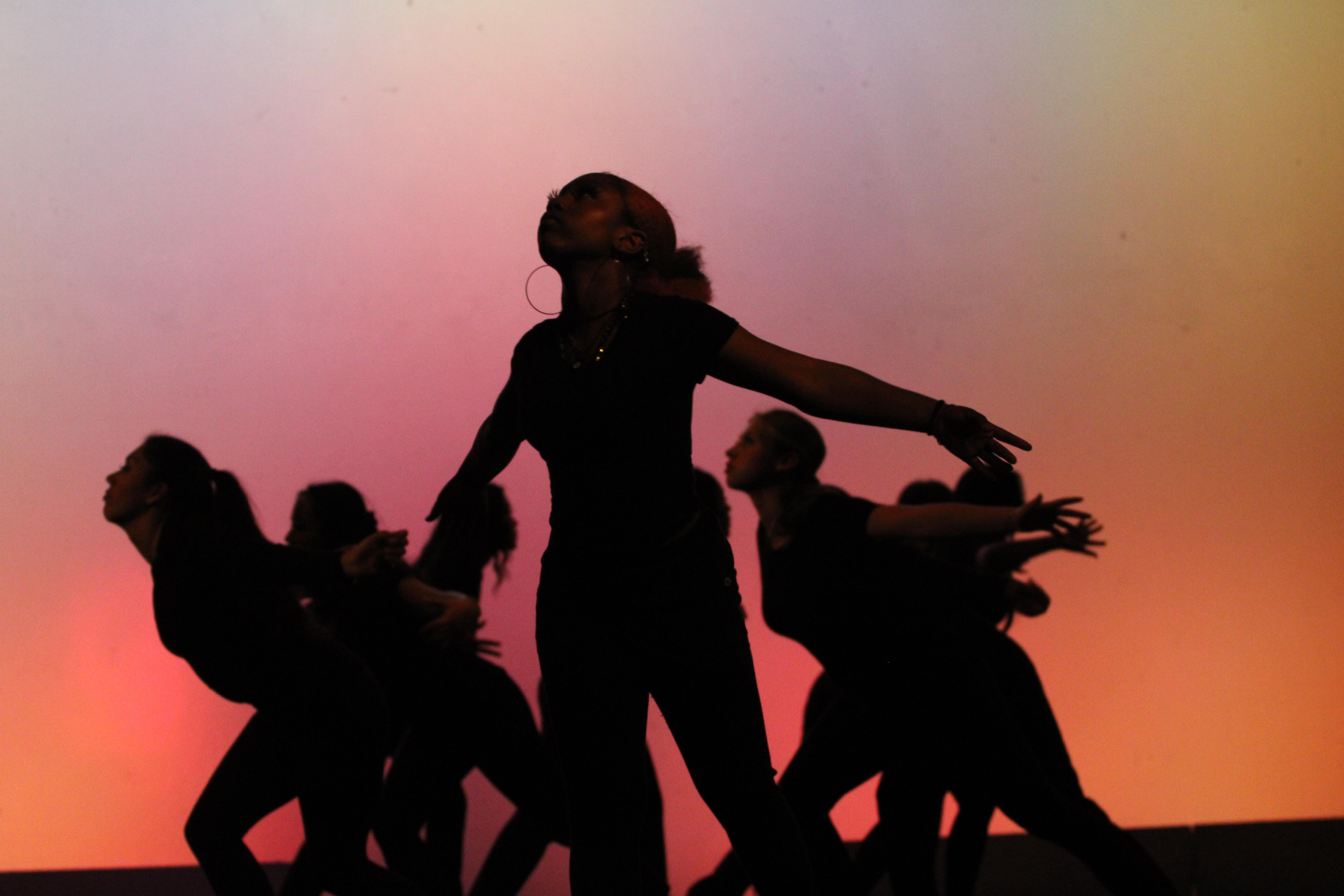 South City High dancers makes shadows during the school's spring 2023 recital.